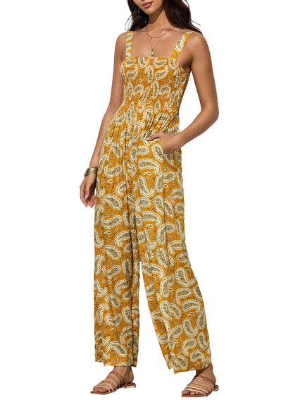 Women's Spring Jumpsuit Vibrant Print