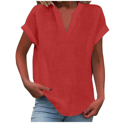 Women's Relaxed V-Neck Blouse