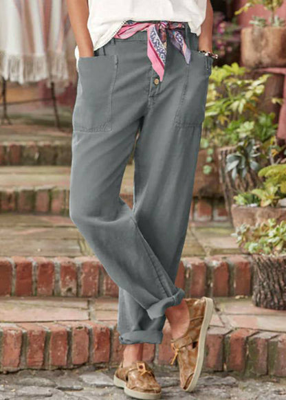 Women's High Waisted Straight Leg Trousers