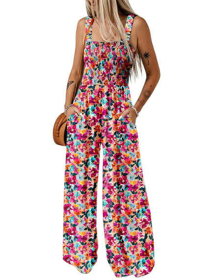 Women's Spring Jumpsuit Vibrant Print - Vonnera