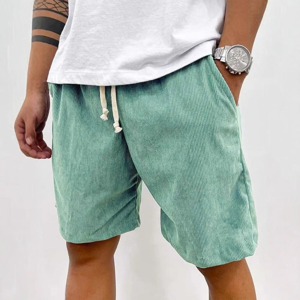 Men's Striped Shorts Drawstring Waist