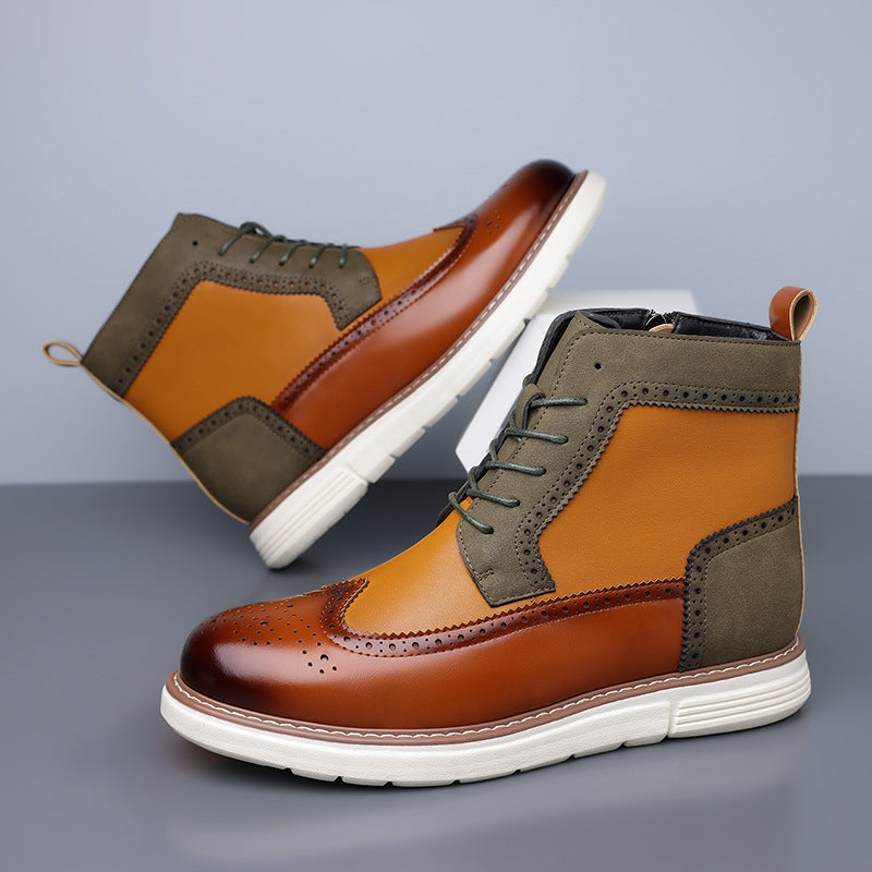 Men's Hybrid Brogue Boots - Vonnera