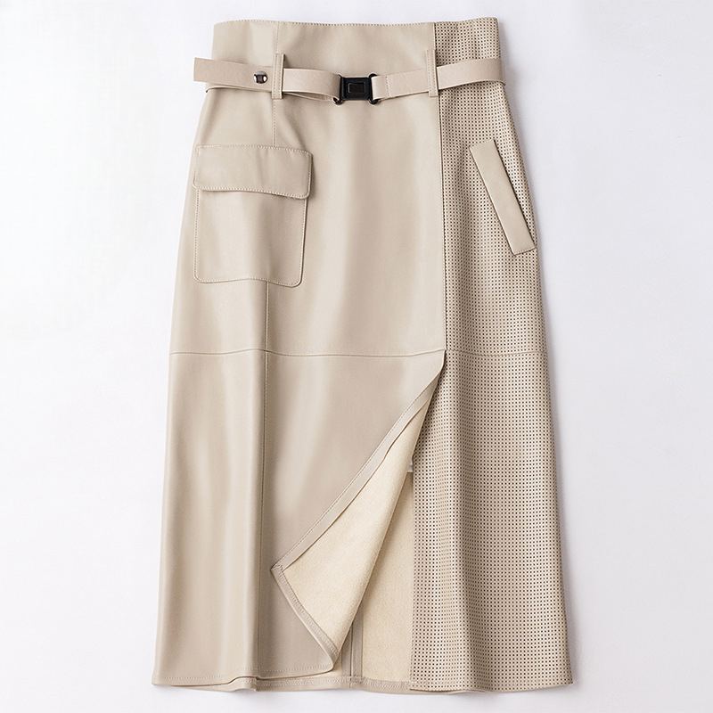Women's Sheepskin Leather Skirt - Vonnera