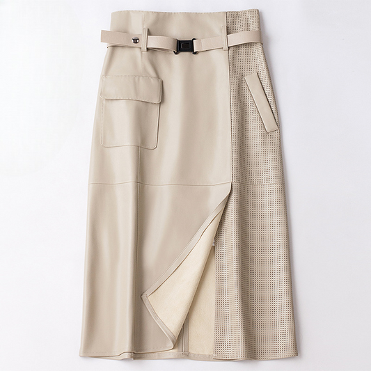 Women's Sheepskin Leather Skirt - Vonnera