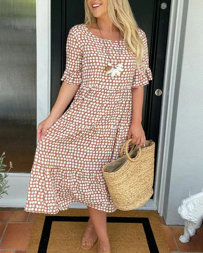 Midi Dot Dress Relaxed Fit