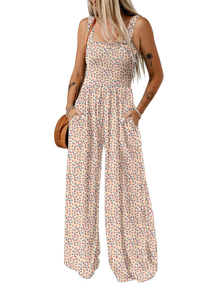 Women's Spring Jumpsuit Vibrant Print