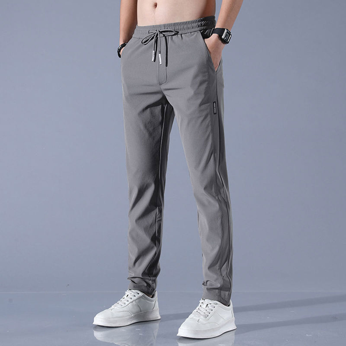Men's Slim Fit Drawstring Trousers