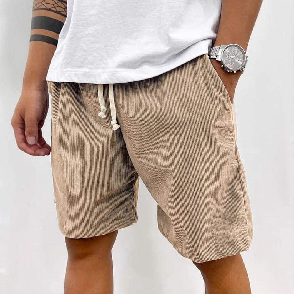 Men's Striped Shorts Drawstring Waist