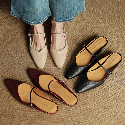 Hannah | Women Genuine Leather Slip-On Mules