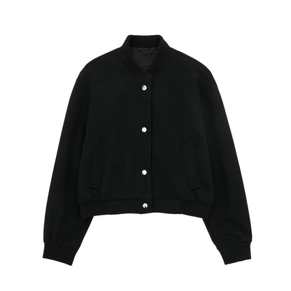 Men's Pilot Jacket Ribbed Stand-Up Collar