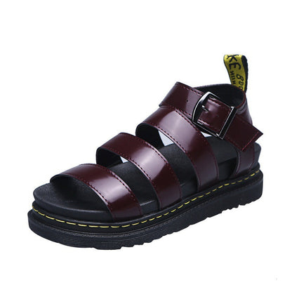Women's Ankle Strap Sandals Triple Buckle