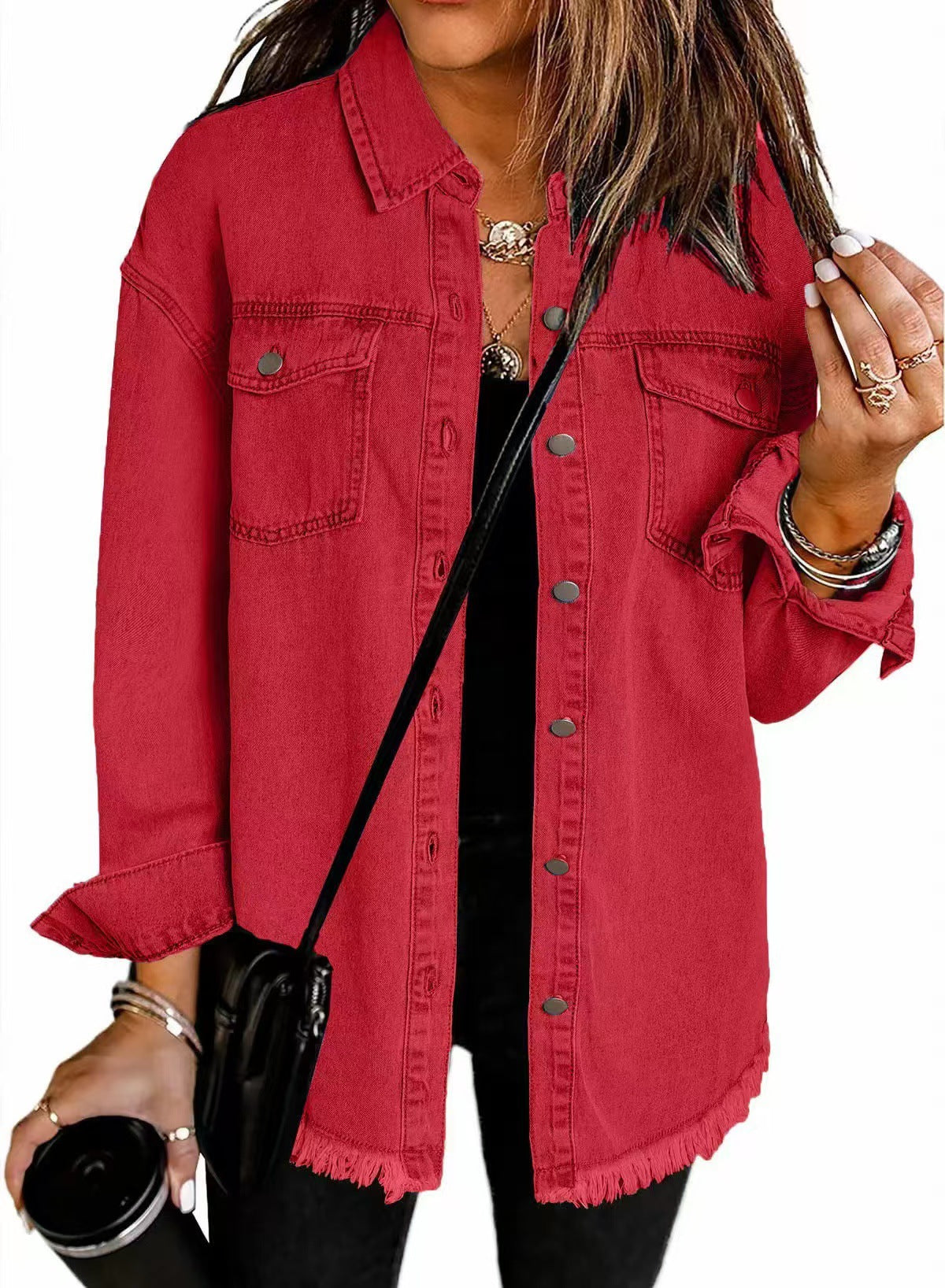Women's Casual Button Down Jacket