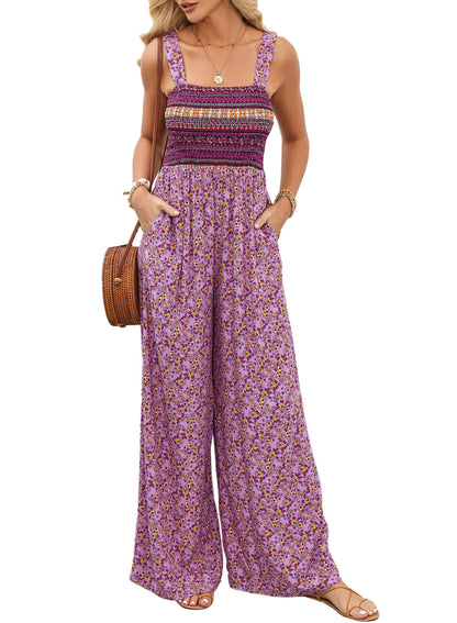Women's Spring Jumpsuit Vibrant Print