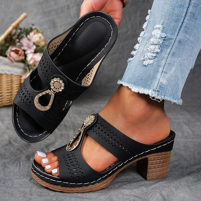 Women's Block Heel Open Toe Sandals