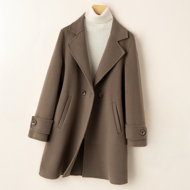 Lynette Women's Wool One Button Coat - Vonnera