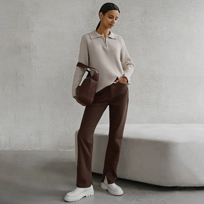 Women's Quarter Zip Sweater