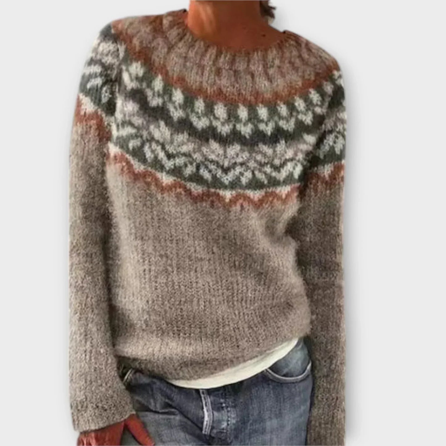 Women's Vintage Fair Isle Crewneck Sweater