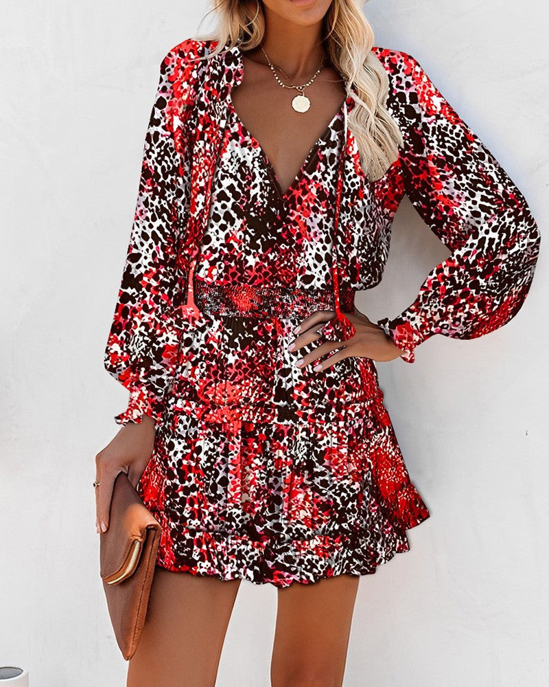 Women's Floral Mini Dress Bold Vibrant Print