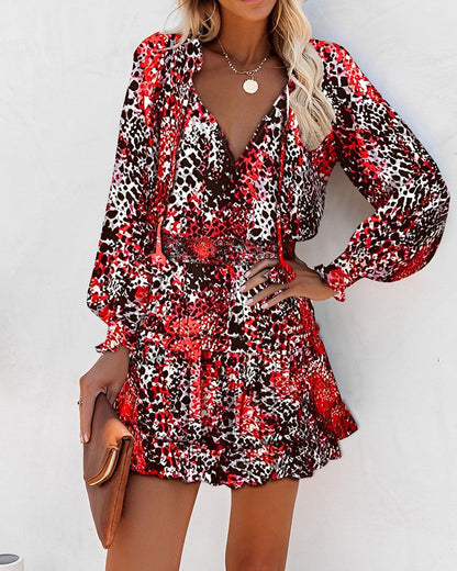 Women's Floral Mini Dress Bold Vibrant Print