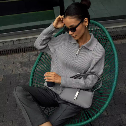 Women's Quarter Zip Sweater