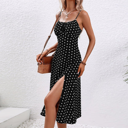 Women's Polkadot Midi Dress