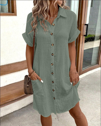 Women's Collared Mini Summer Dress