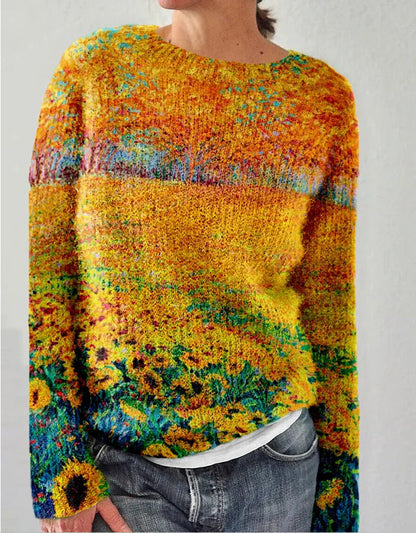 Women's Embroidered Floral Sweater
