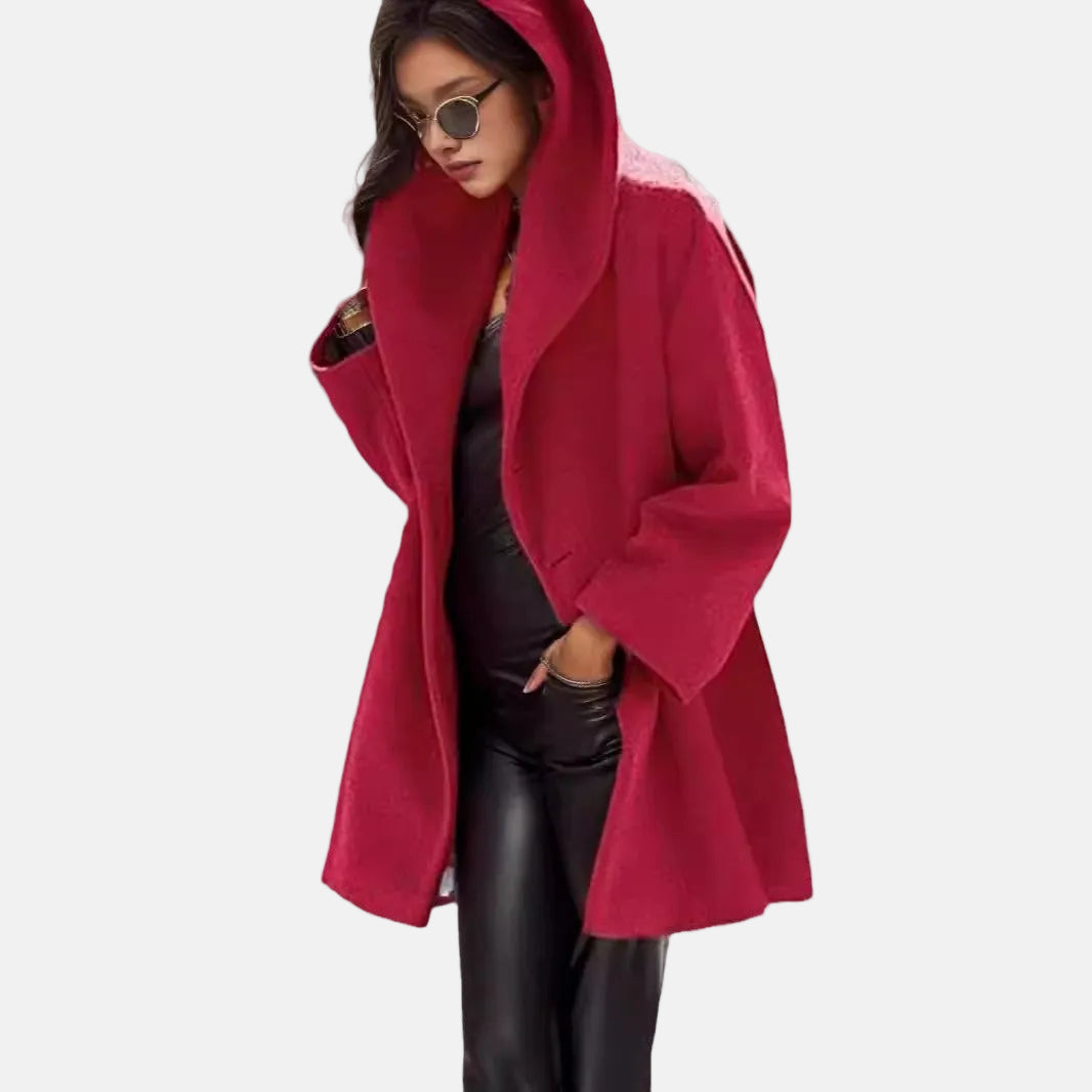 Women's Oversized Hooded Coat Thigh-Length Cozy