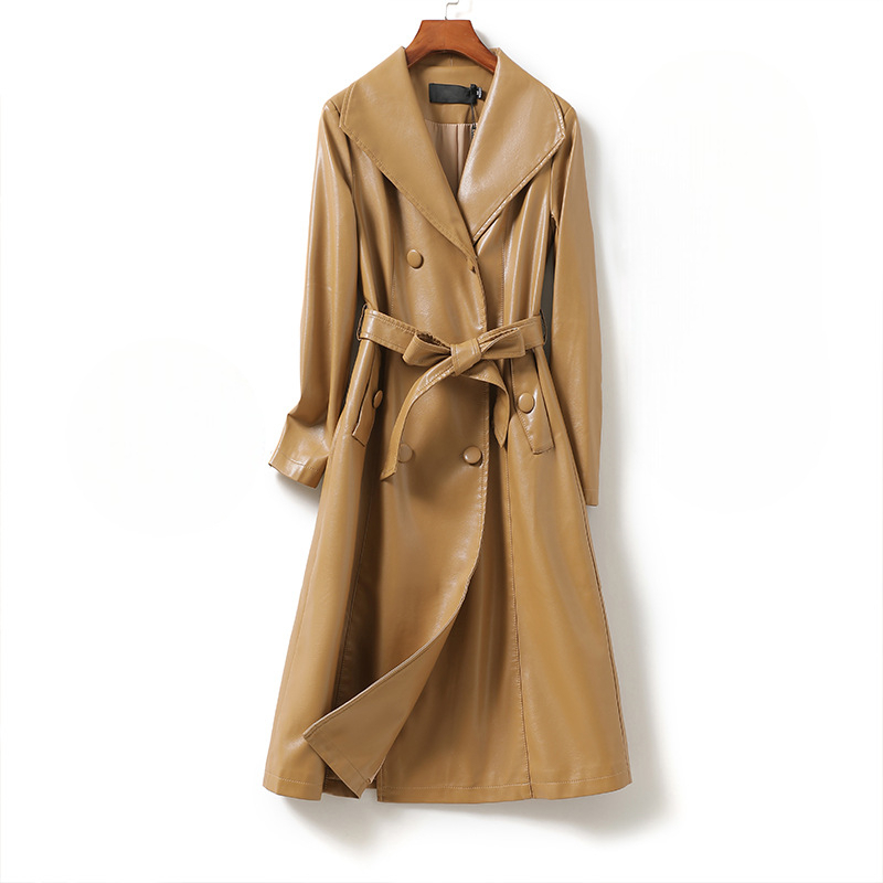 Women's Sheepskin Leather Trench Coat - Vonnera