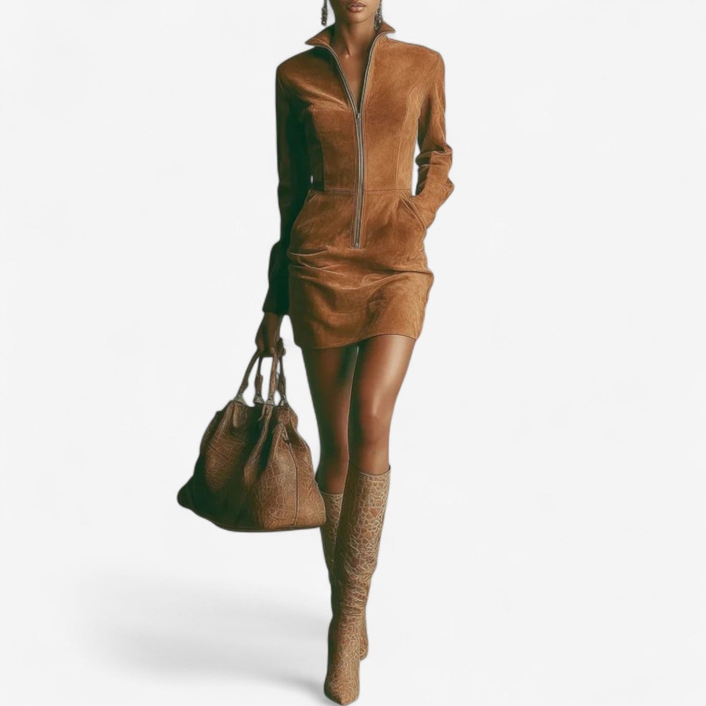 Women's Zip Up Dress - Vonnera