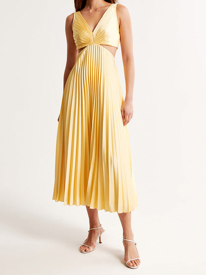 Women's V-Neck Maxi Dress Evening Wear