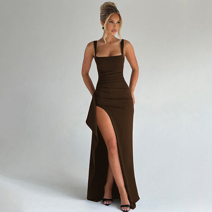 Elegant Formal Maxi Dress Open Back