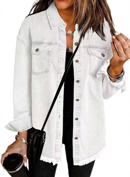 Women's Collared Button Down Jacket