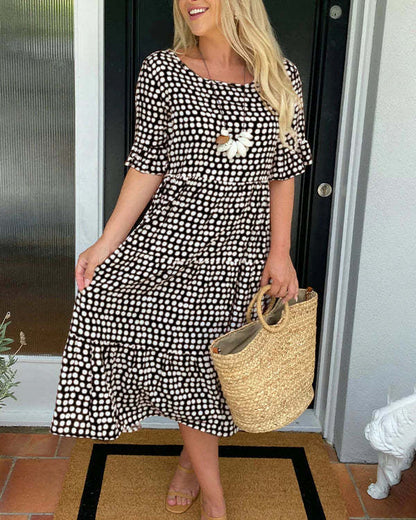 Midi Dot Dress Relaxed Fit