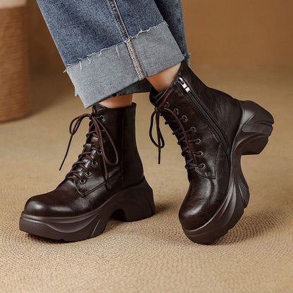 Women's Platform Combat Boots - Vonnera