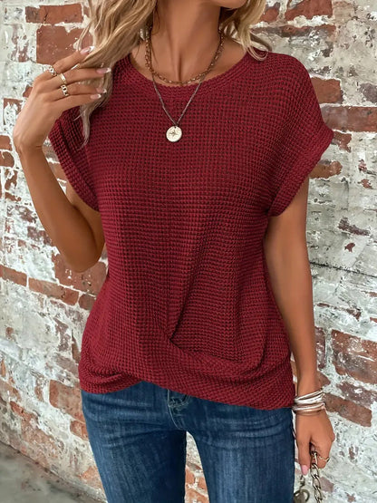 Women's Textured Knit Short Sleeve