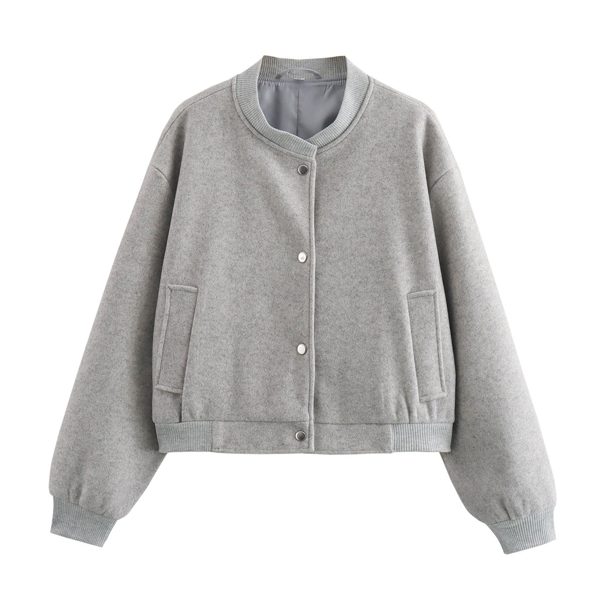 Men's Pilot Jacket Ribbed Stand-Up Collar