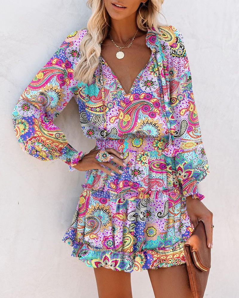 Women's Floral Mini Dress Bold Vibrant Print