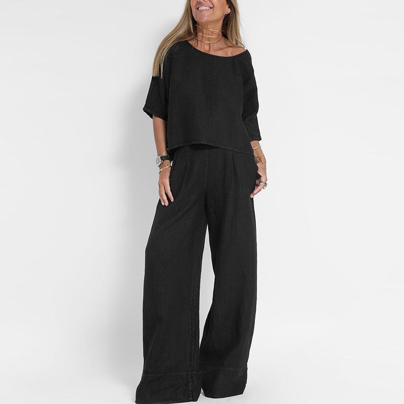 Women's Relaxed Fit Elegant Pants Set