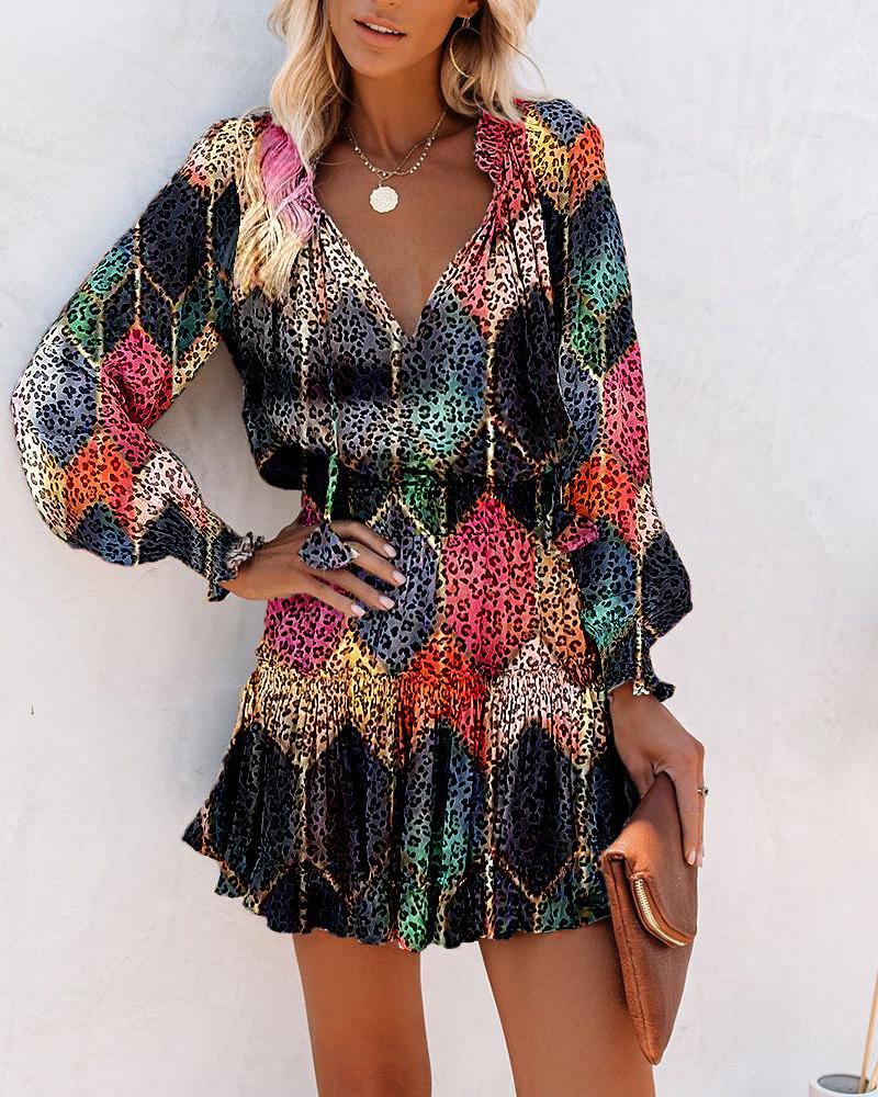 Women's Floral Mini Dress Bold Vibrant Print