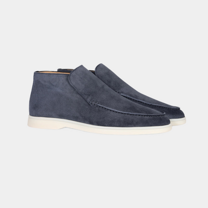 Men's Suede Loafers Brown Leather Upper Casual