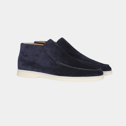 Men's Suede Loafers Brown Leather Upper Casual