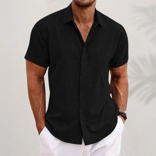 Men's Short Sleeve Casual Button Shirt
