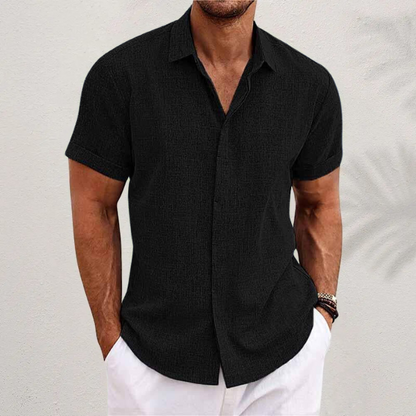 Men's Short Sleeve Casual Button Shirt