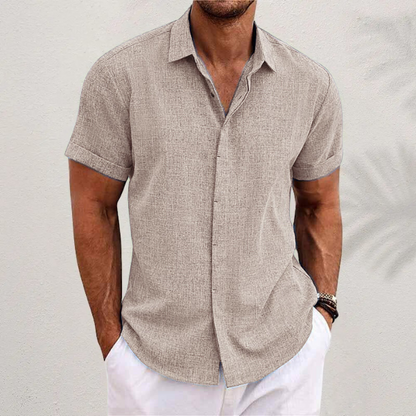 Men's Short Sleeve Casual Button Shirt