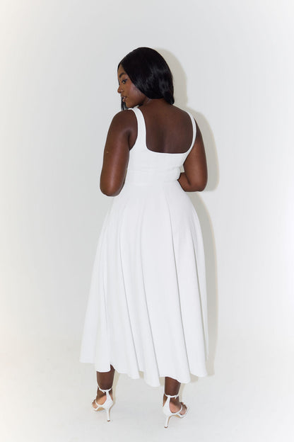 Women's Midi Dress Flattering Fit