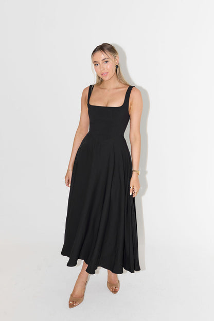 Women's Midi Dress Flattering Fit