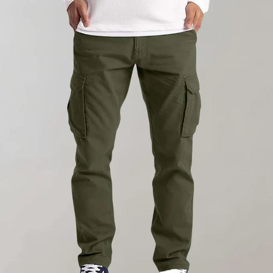 Men's Cargo Pants Cotton Relaxed Fit Beige - Vonnera