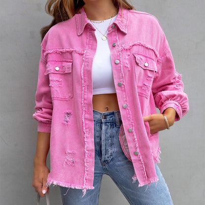 Women's Vintage Button Down Jacket - Vonnera