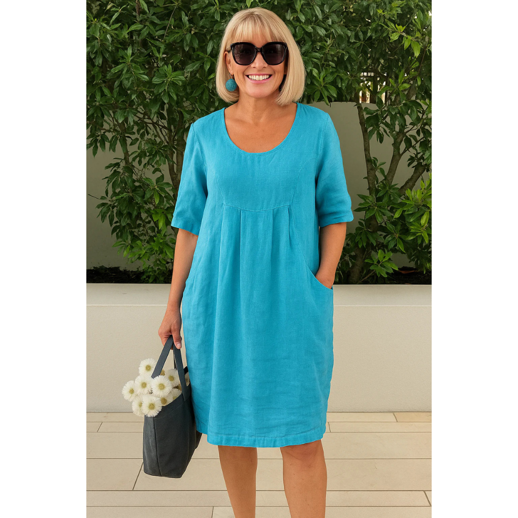 Women's Casual Loose Fit Short Sleeve Dress - Vonnera